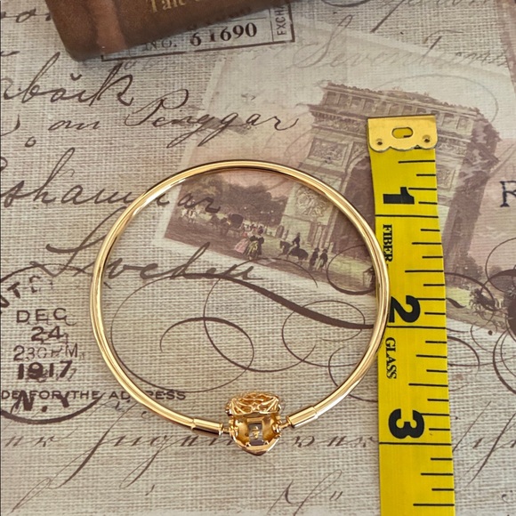 Pandora Celestial Heart Clasp Bangle Bracelet (Gold) - Picture 11 of 11